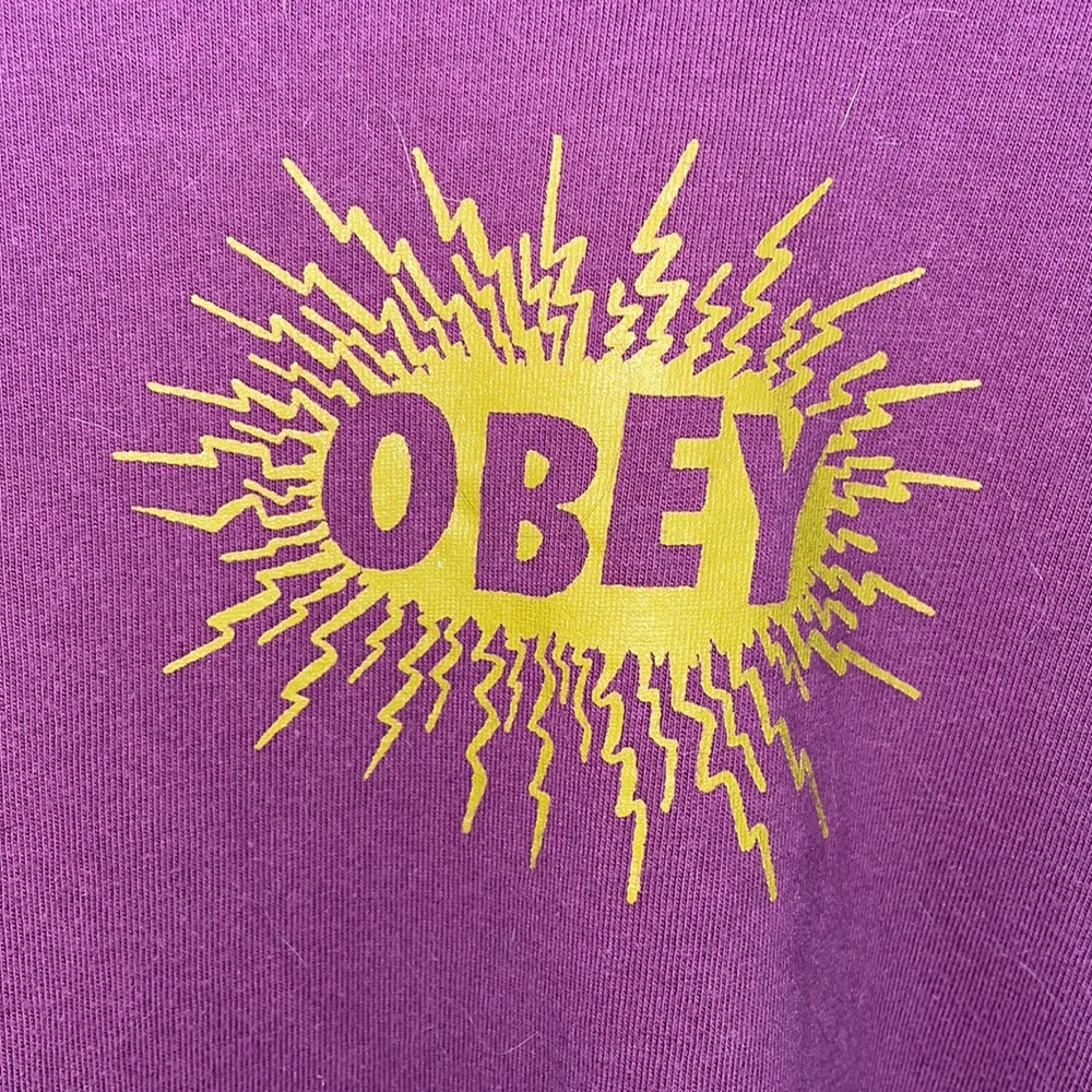 Burgundy Obey Tee Shirt